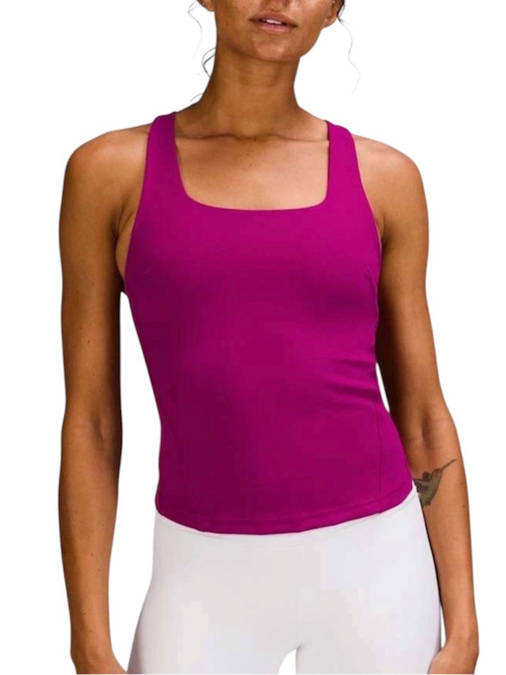 Lululemon Pink Magenta InStill Athletic Tank Top Yoga Activewear Built in Bra